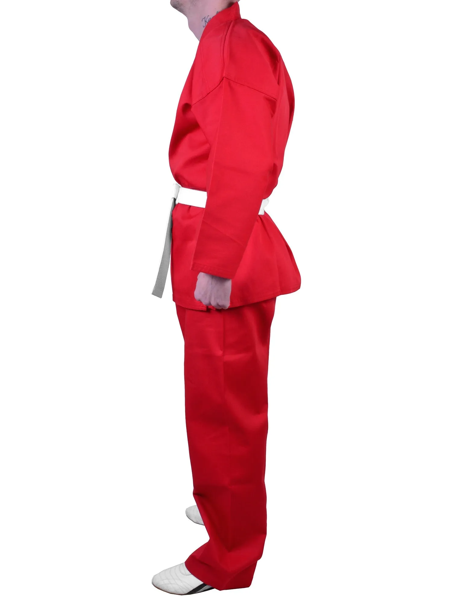 MAR-005A | Red Karate Student Uniform Gi (8oz Fabric)   FREE BELT