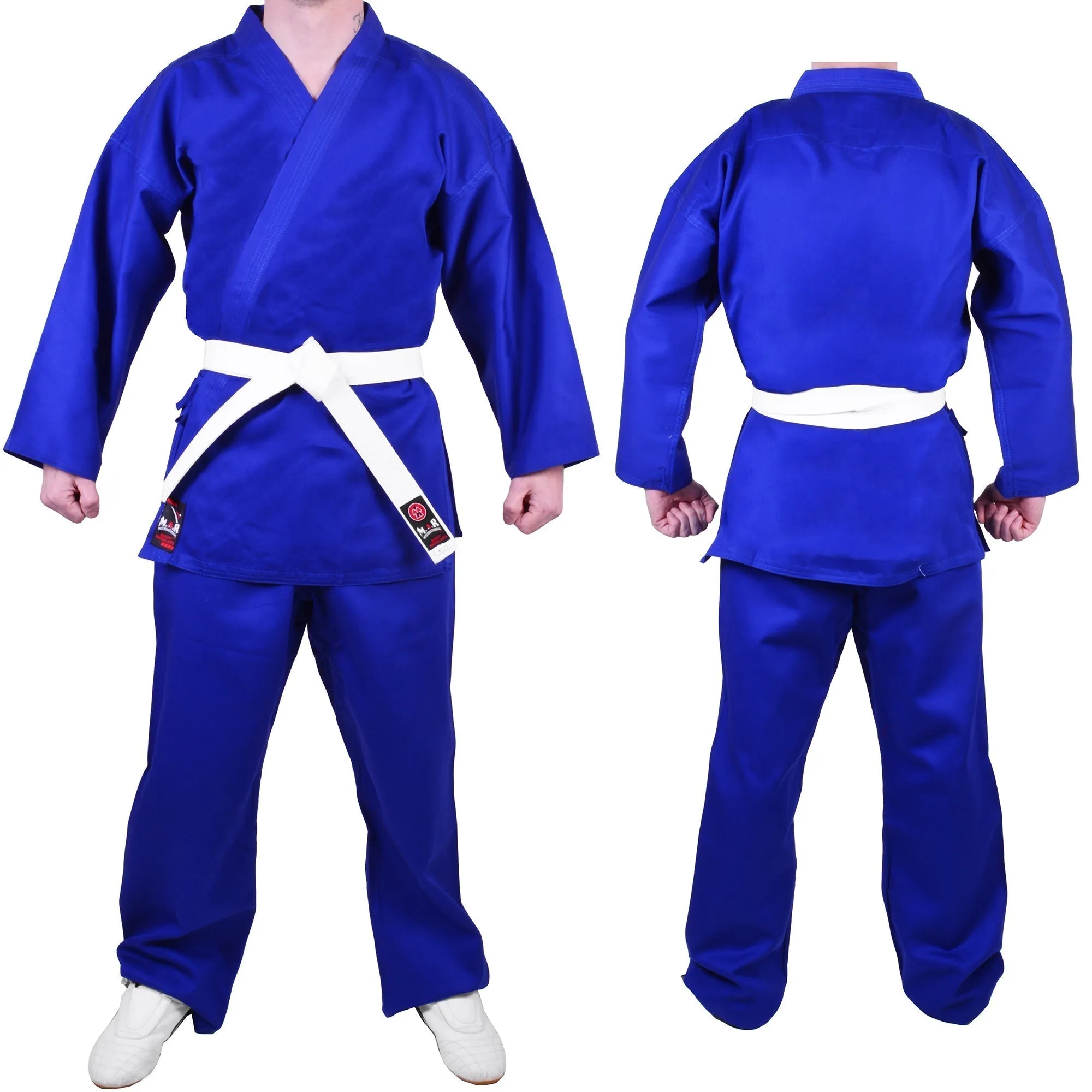 MAR-005B | Blue Karate Student Uniform Gi (8oz Fabric)   FREE BELT