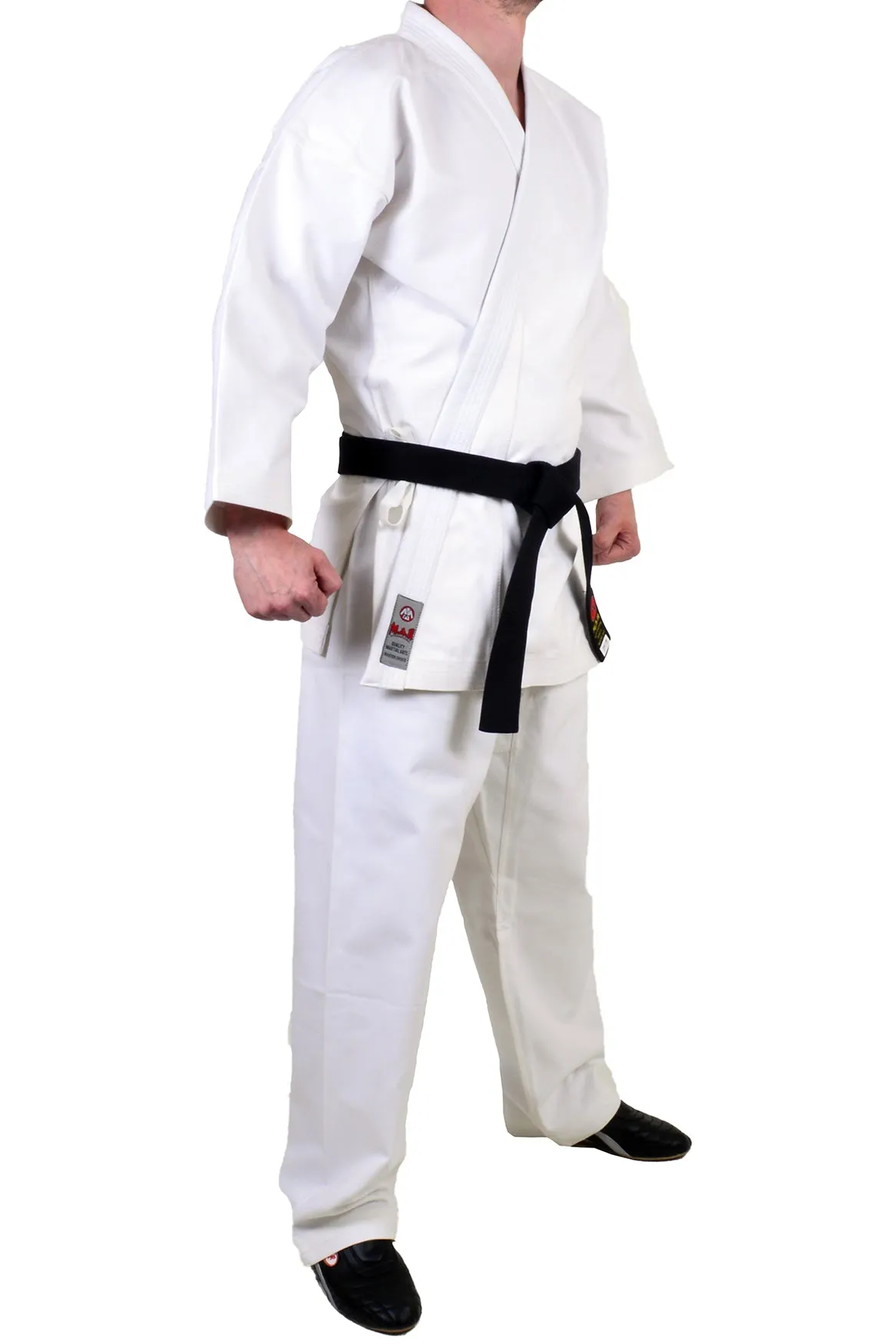 MAR-013A | White Karate Competition 12oz Uniform - European Style