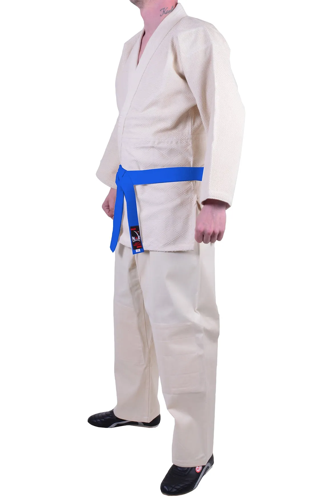 MAR-022 | Mediumweight Unbleached Judo Uniform For Intermediate Students   FREE BELT