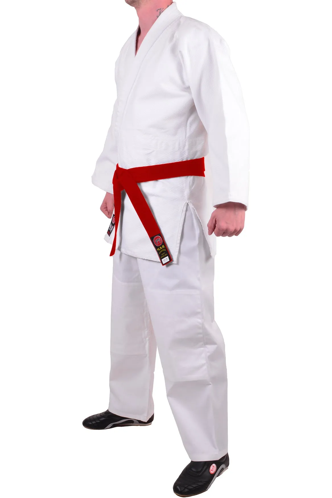 MAR-023 | White Lightweight Judo/Jiu-Jitsu Uniform for Beginner Students   FREE BELT