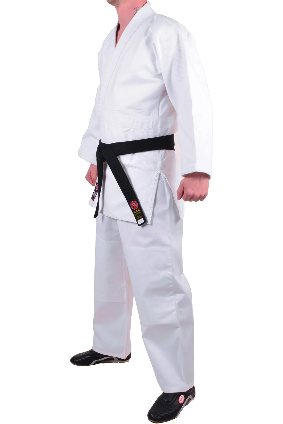 MAR-025 | Mediumweight White Judo/Jiu-Jitsu Uniform For Intermediate Students   FREE BELT