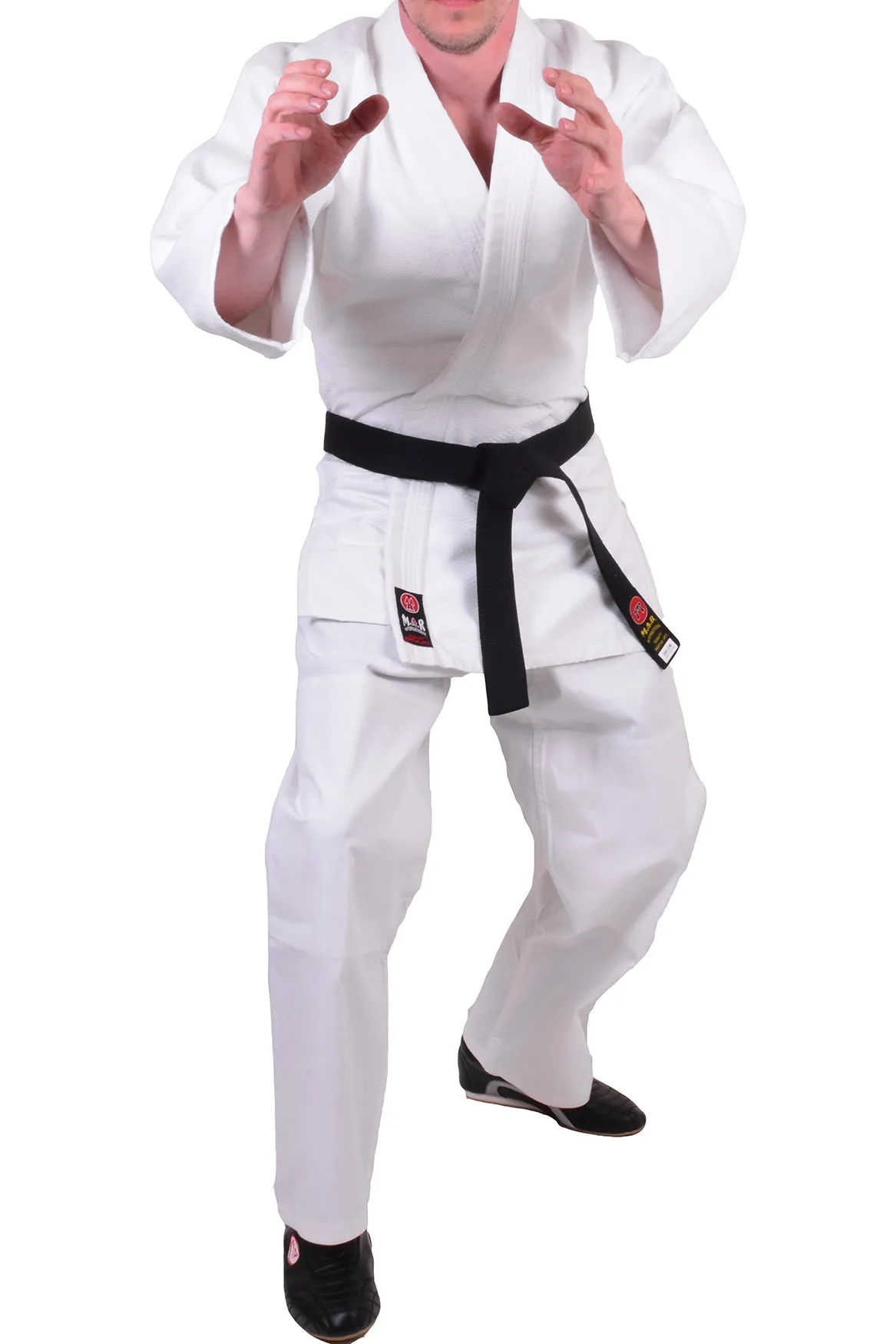 MAR-025 | Mediumweight White Judo/Jiu-Jitsu Uniform For Intermediate Students   FREE BELT