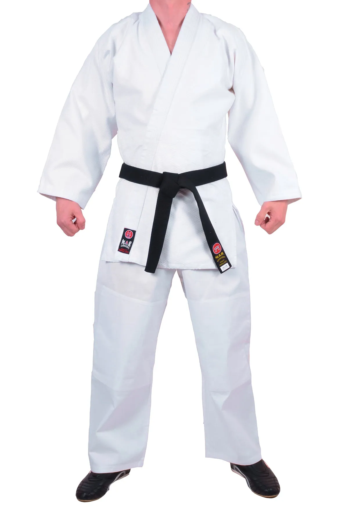 MAR-025 | Mediumweight White Judo/Jiu-Jitsu Uniform For Intermediate Students   FREE BELT