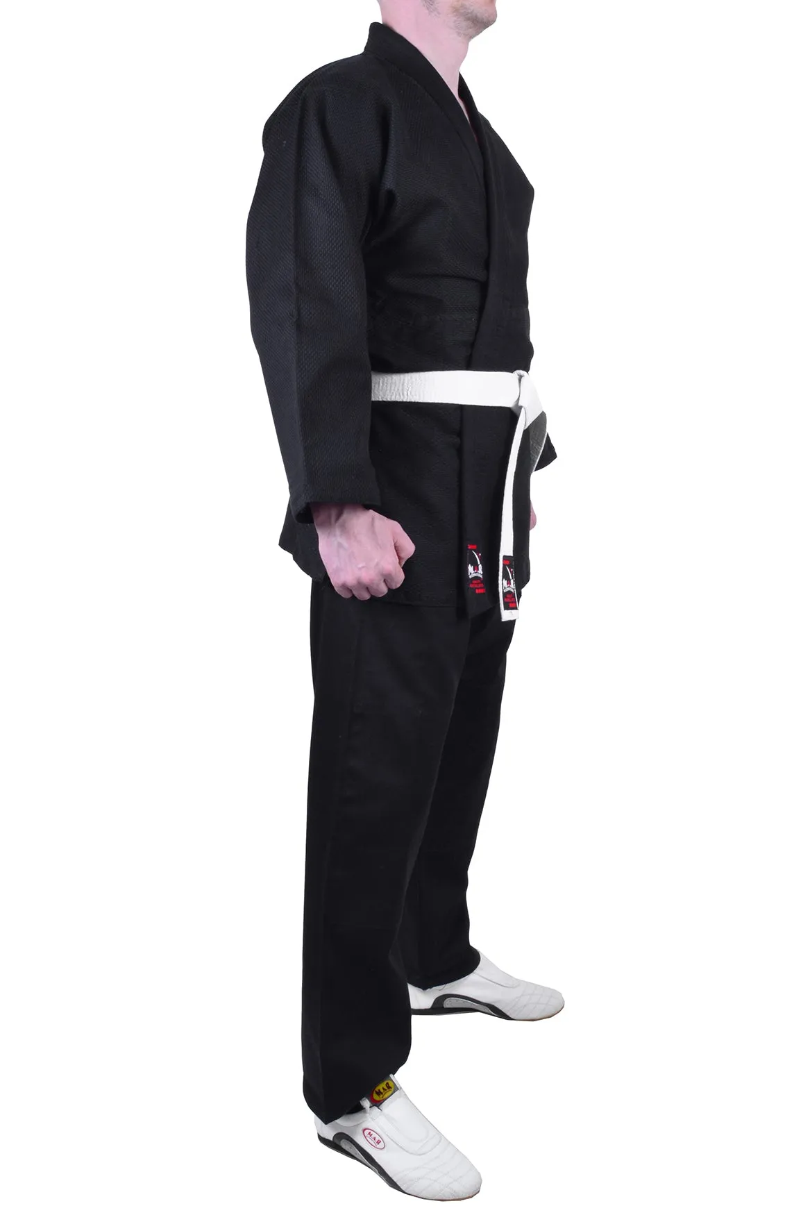 MAR-026B | Mediumweight Black Judo Uniform For Intermediate Students   FREE BELT