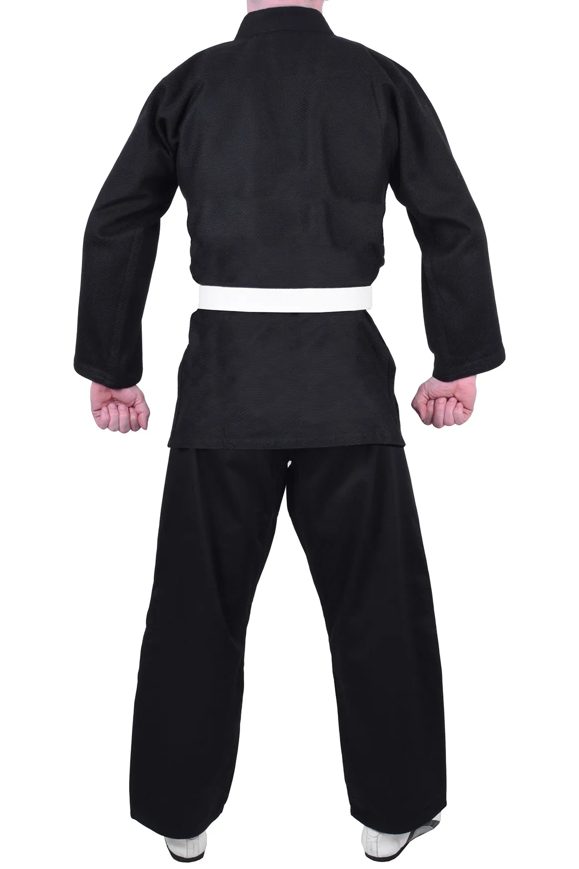 MAR-026B | Mediumweight Black Judo Uniform For Intermediate Students   FREE BELT