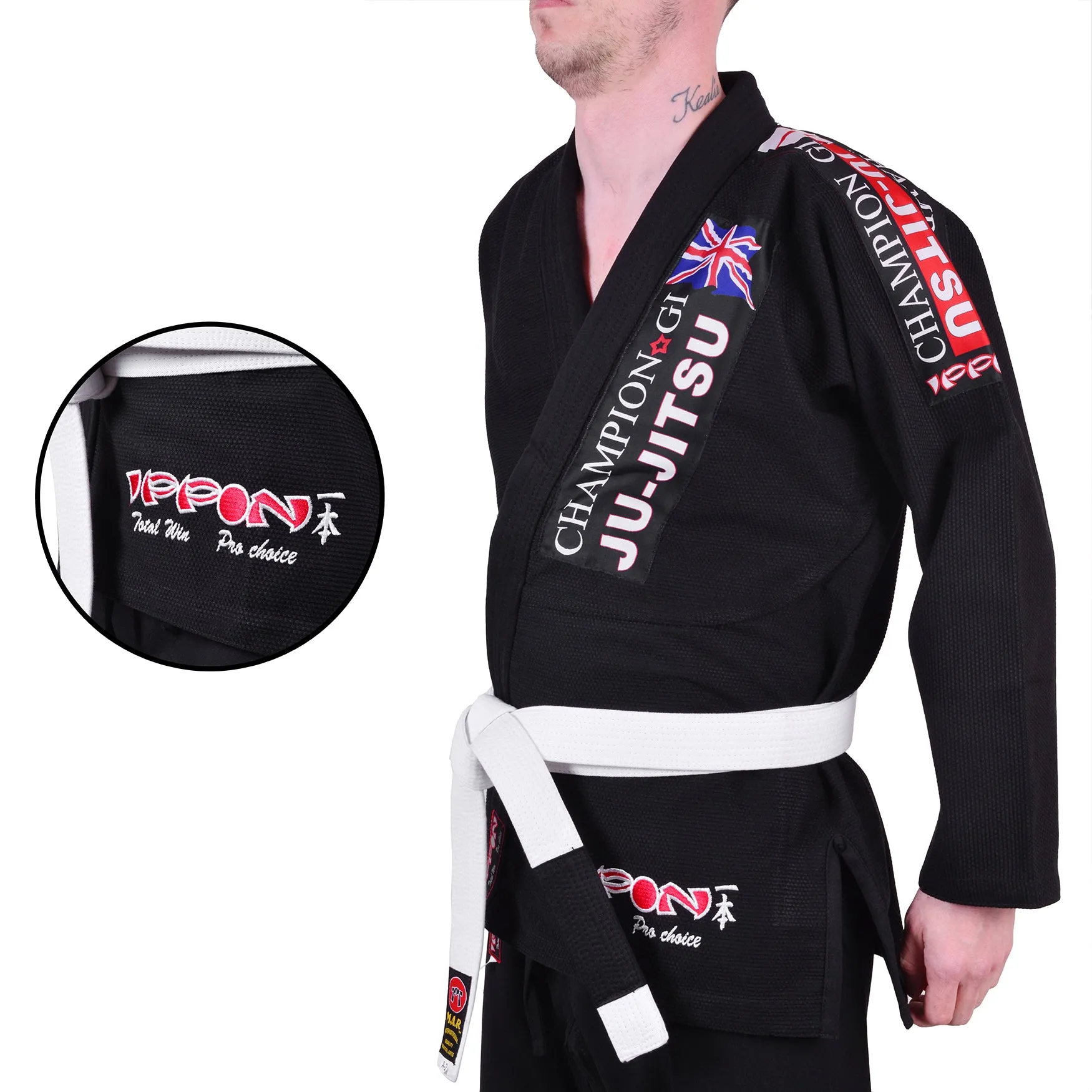 MAR-066 | Black Designer Jiu-Jitsu Training & Competition Uniform