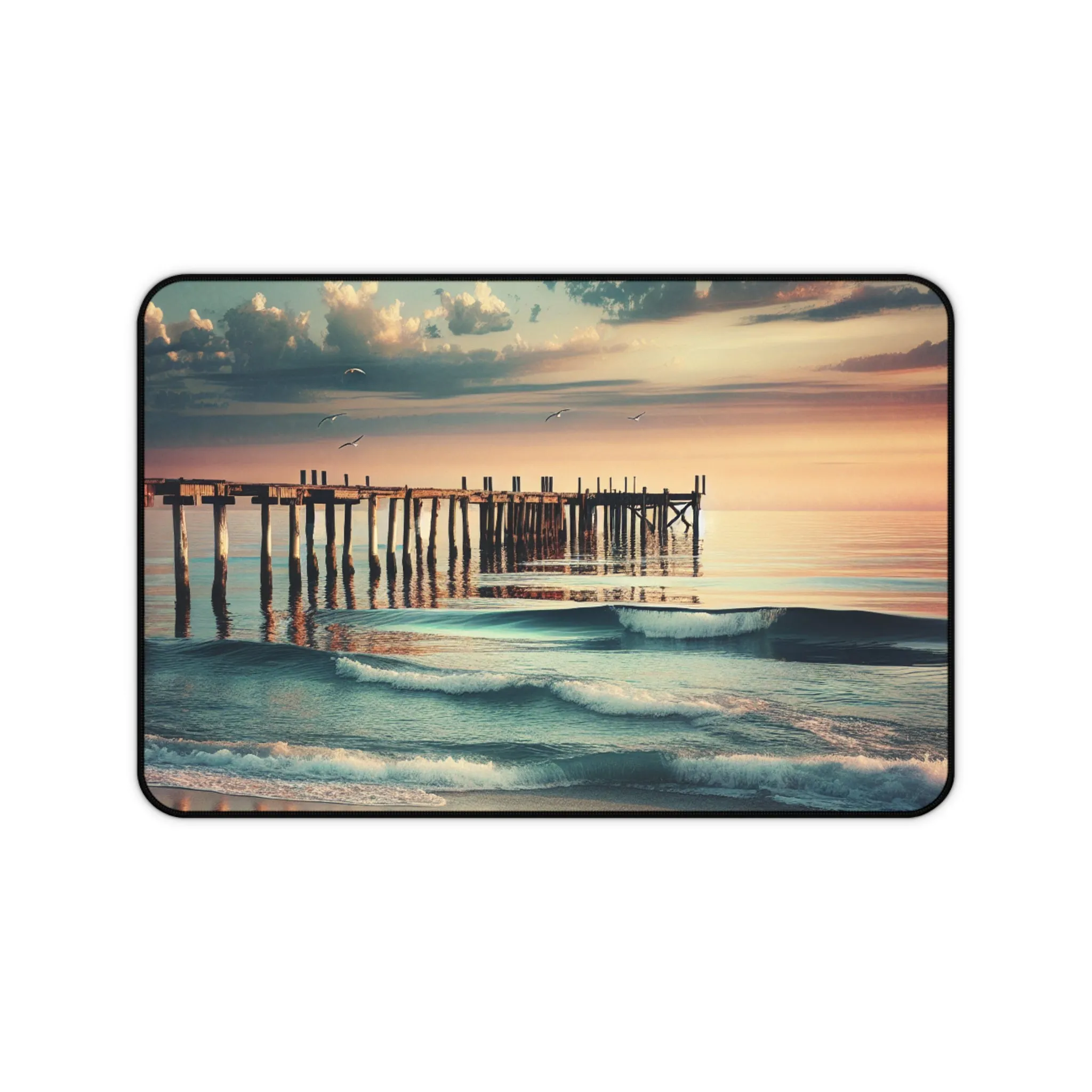 Mesmerizing Ocean Waves Desk Mat