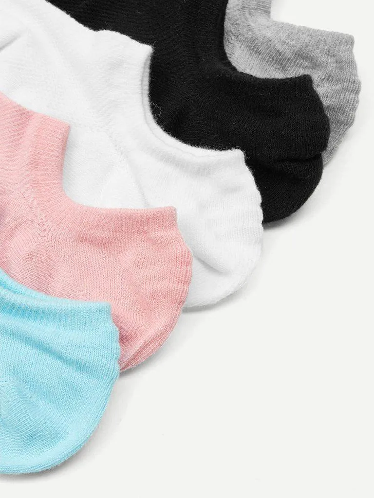 Minimalist Cotton Ankle Socks 5 Pairs