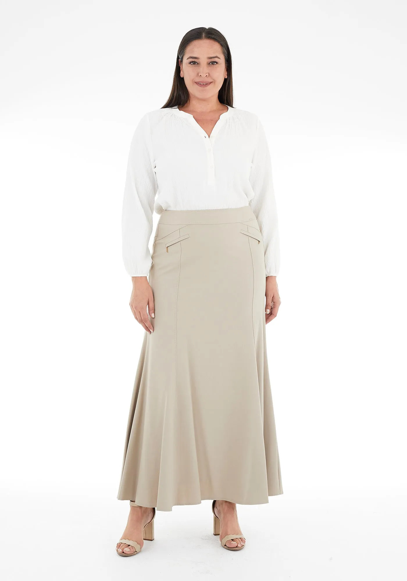 Modest Plus Size Mermaid Maxi Skirts | Fishtail Long Skirts