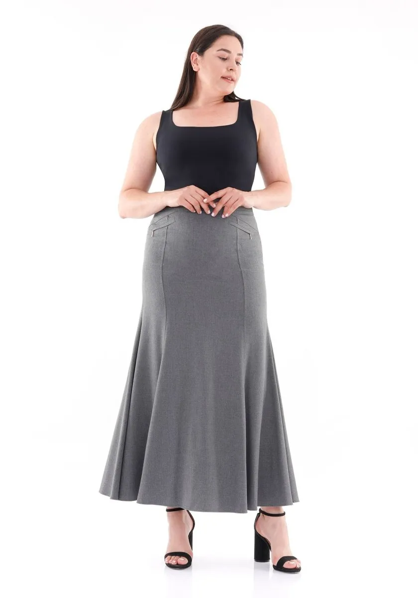 Modest Plus Size Mermaid Maxi Skirts | Fishtail Long Skirts