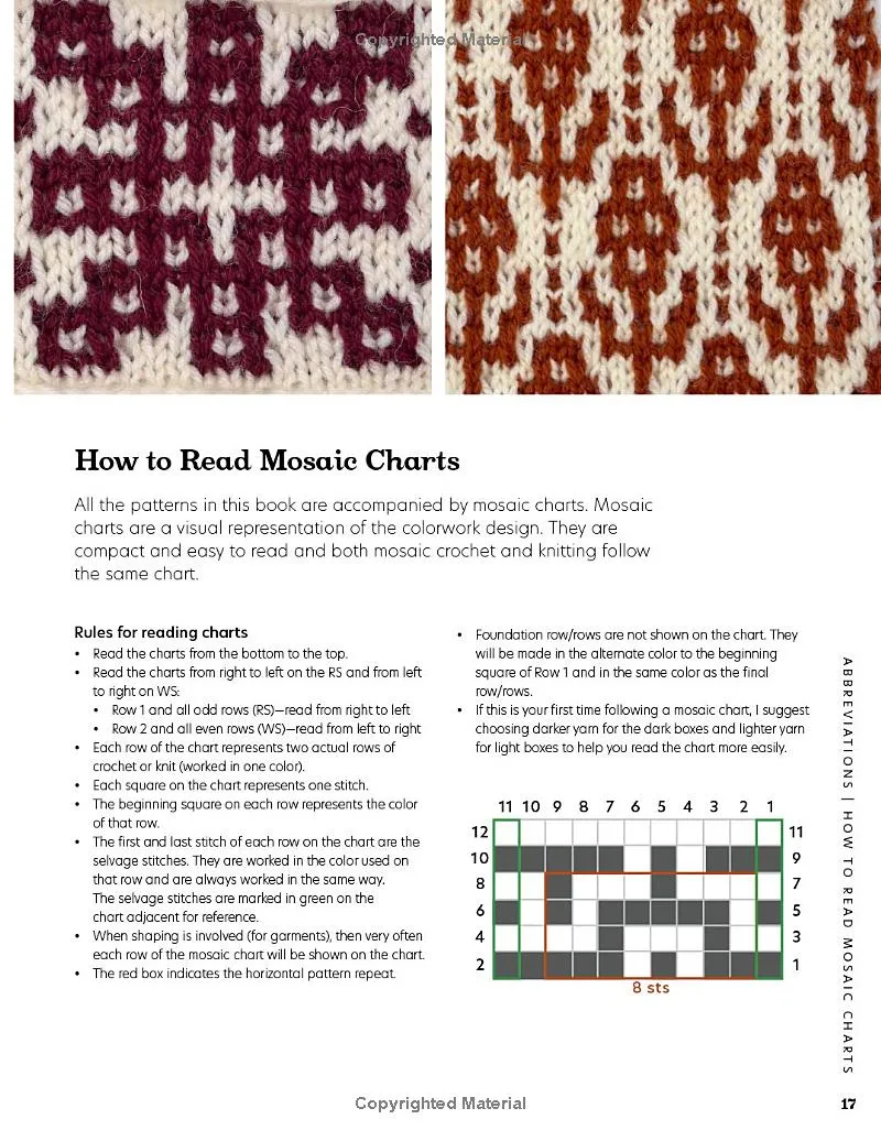 Mosaic Chart Directory for Knitting and Crochet: 75 new colourwork designs for knitters and crocheters