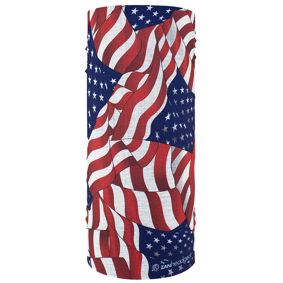 Motley Tube Wavy American Flag