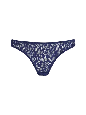 Muse by Coco de Mer Beatrice Brazilian Knicker in Navy