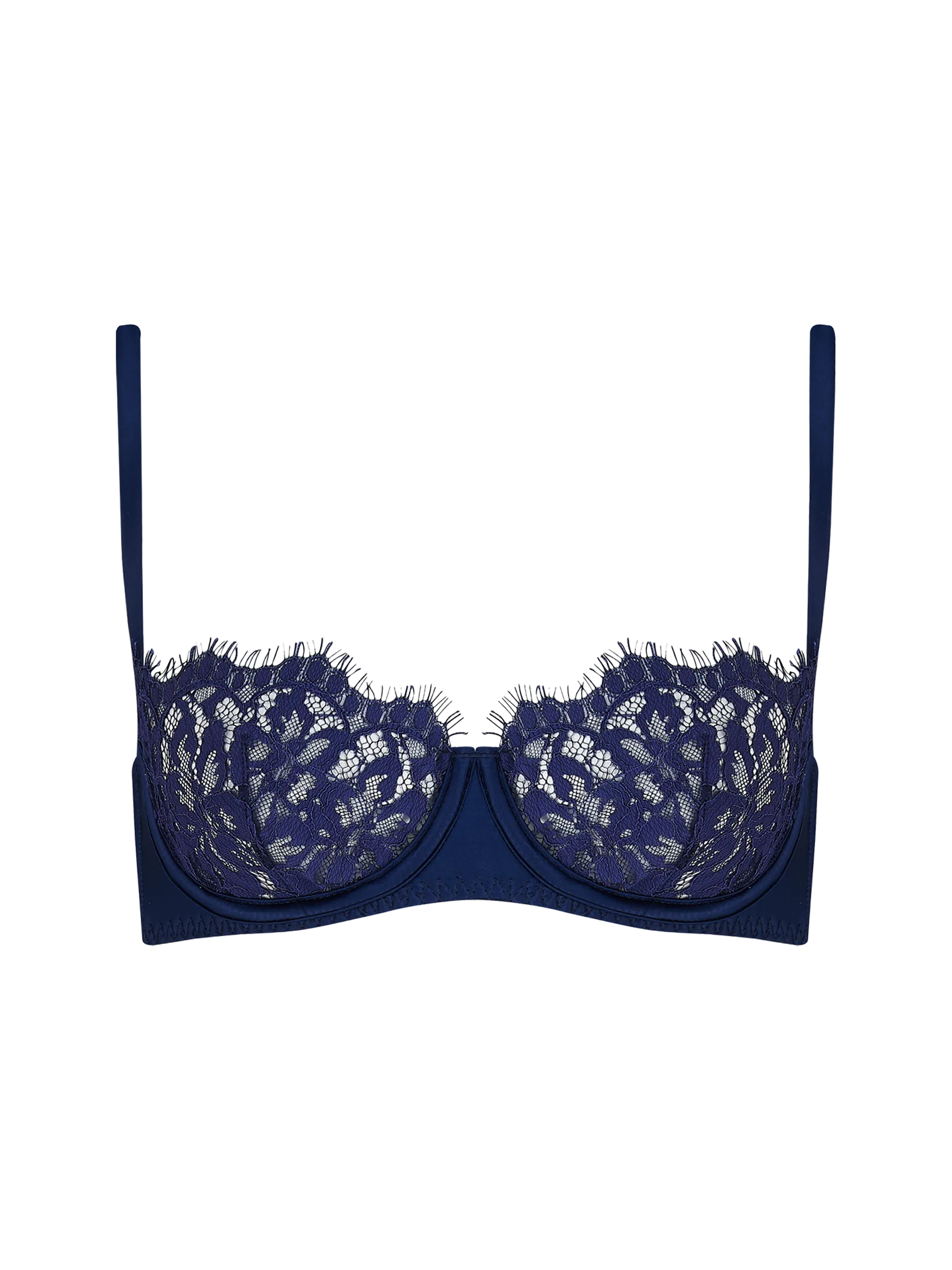 Muse by Coco de Mer Beatrice Half Cup Bra in Navy