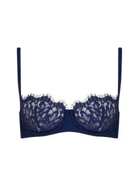 Muse by Coco de Mer Beatrice Half Cup Bra in Navy