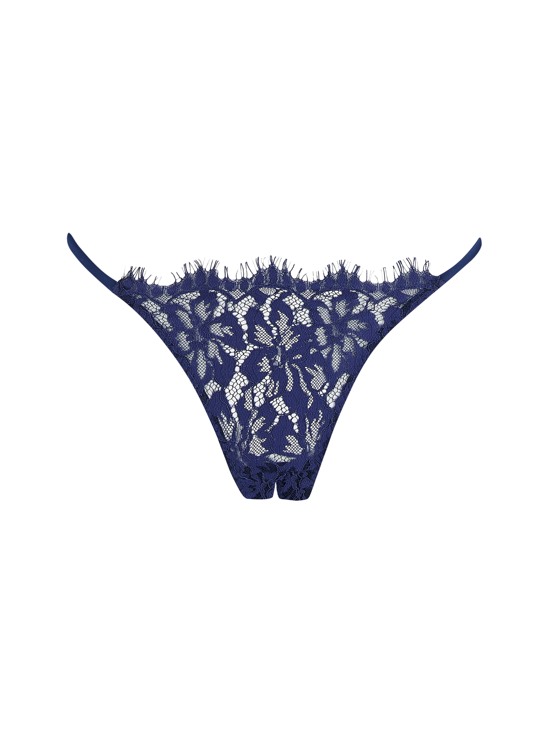 Muse by Coco de Mer Beatrice Open Thong in Navy