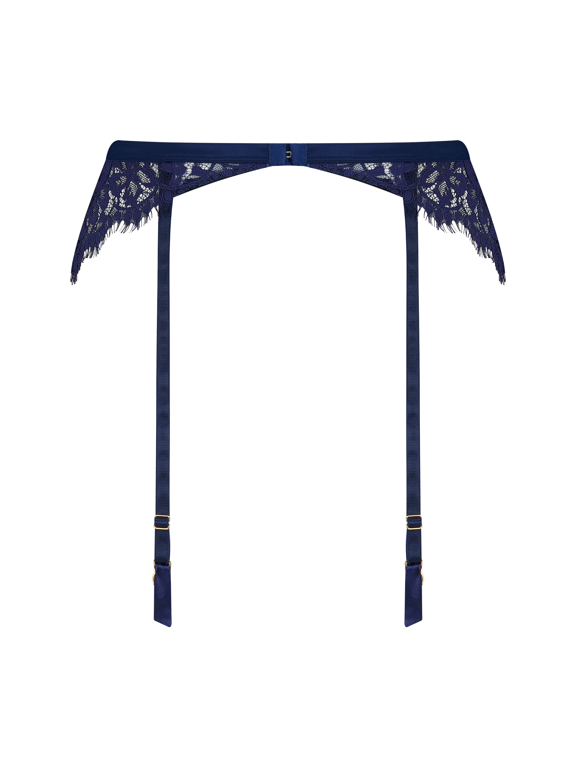 Muse by Coco de Mer Beatrice Suspender Belt in Navy