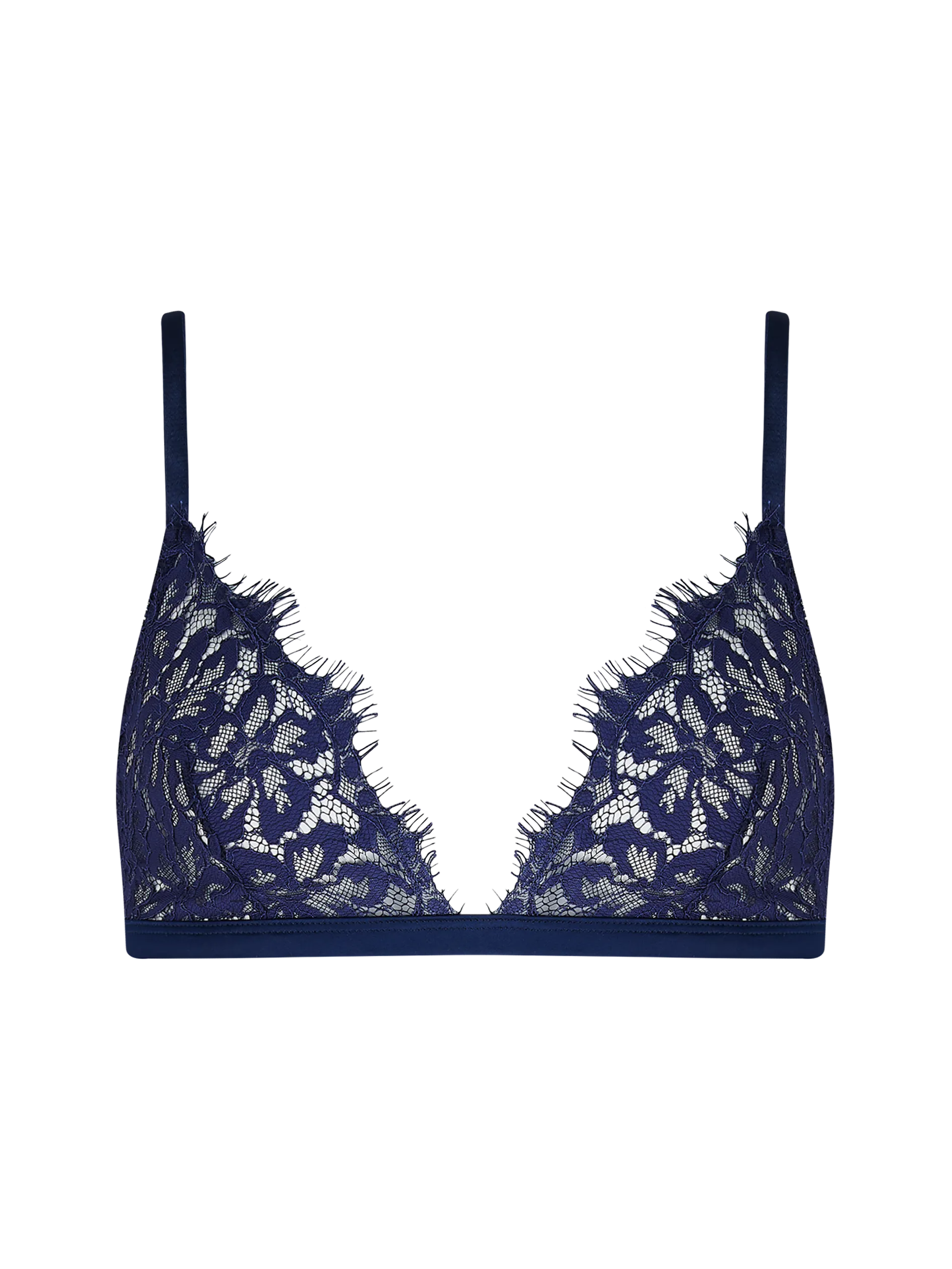 Muse by Coco de Mer Beatrice Triangle Bra in Navy