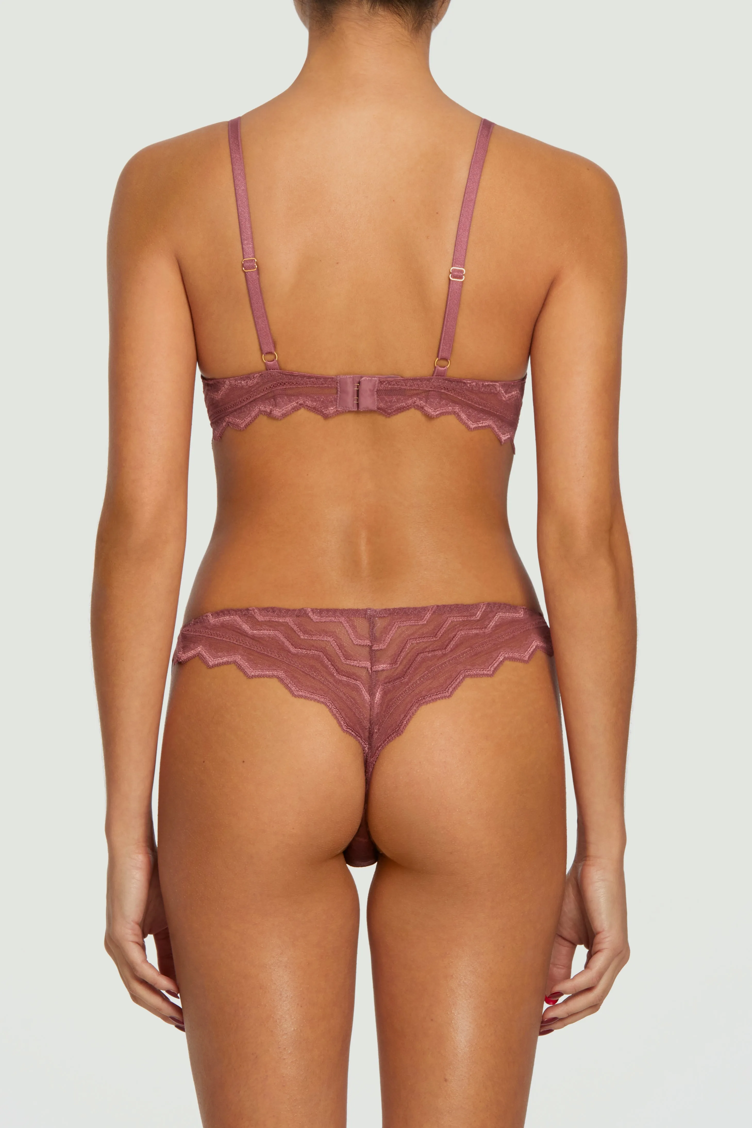 Muse by Coco de Mer Margot Brazilian Knicker in Deep Rose