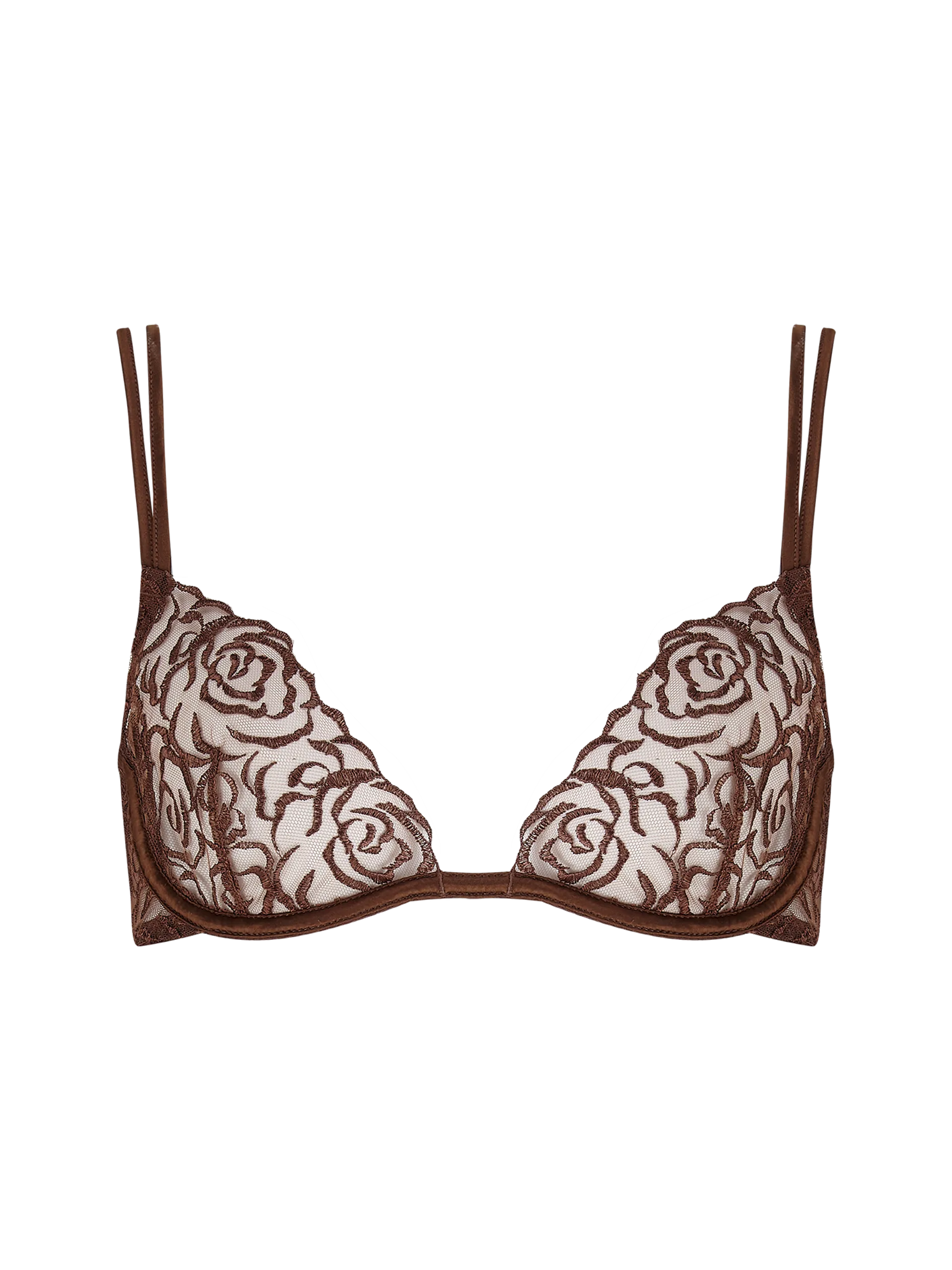 Muse by Coco de Mer Rosalia Plunge Bra in Cocoa