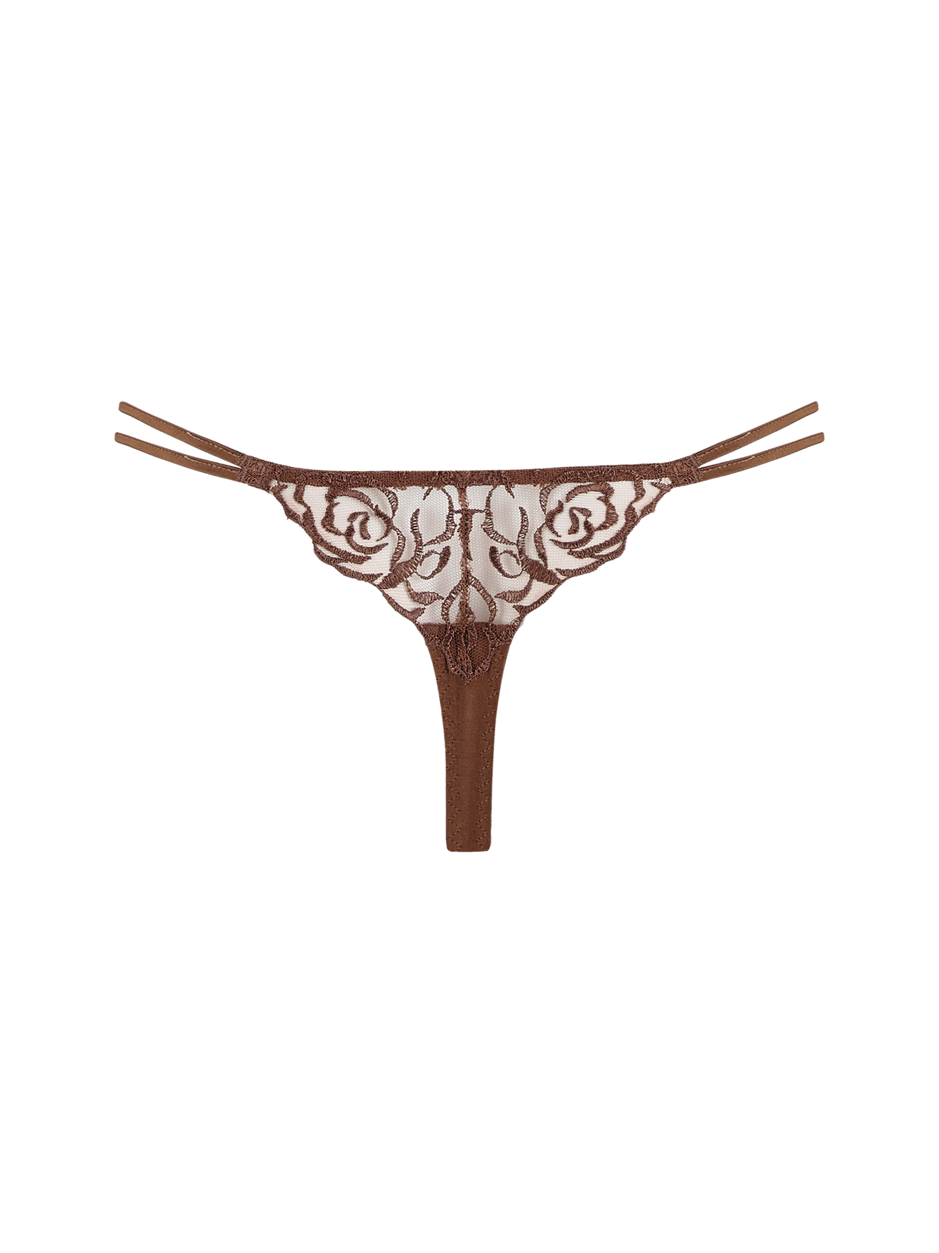 Muse by Coco de Mer Rosalia Thong in Cocoa