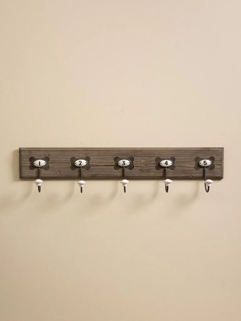 Numbered Coat Rack