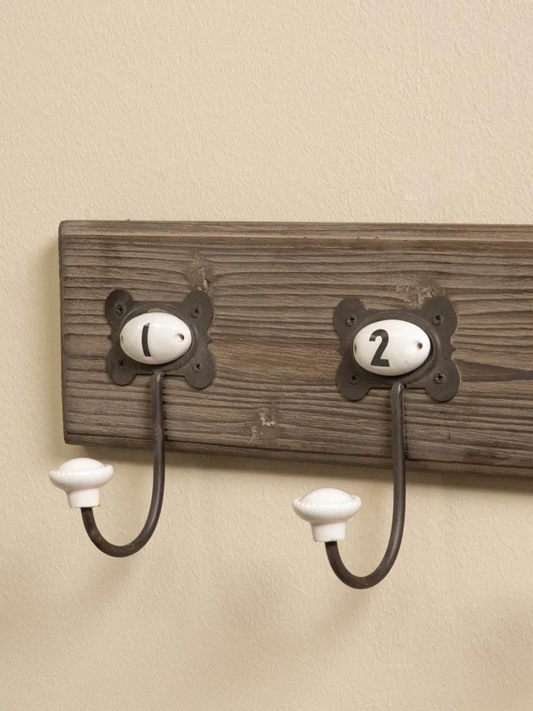 Numbered Coat Rack