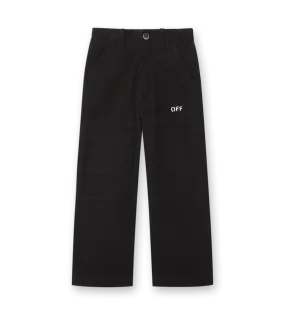 Off Stamp Worker Pants Black