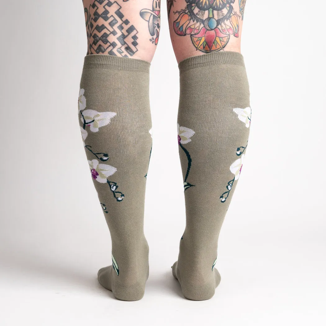 Orchids Women's Knee High Socks