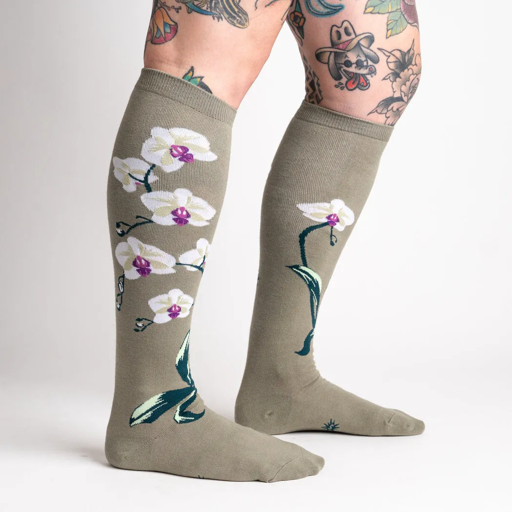 Orchids Women's Knee High Socks