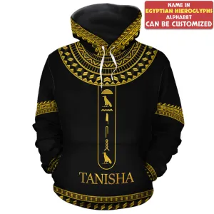 Personalized Egyptian Hieroglyphs Alphabet All-over Hoodie