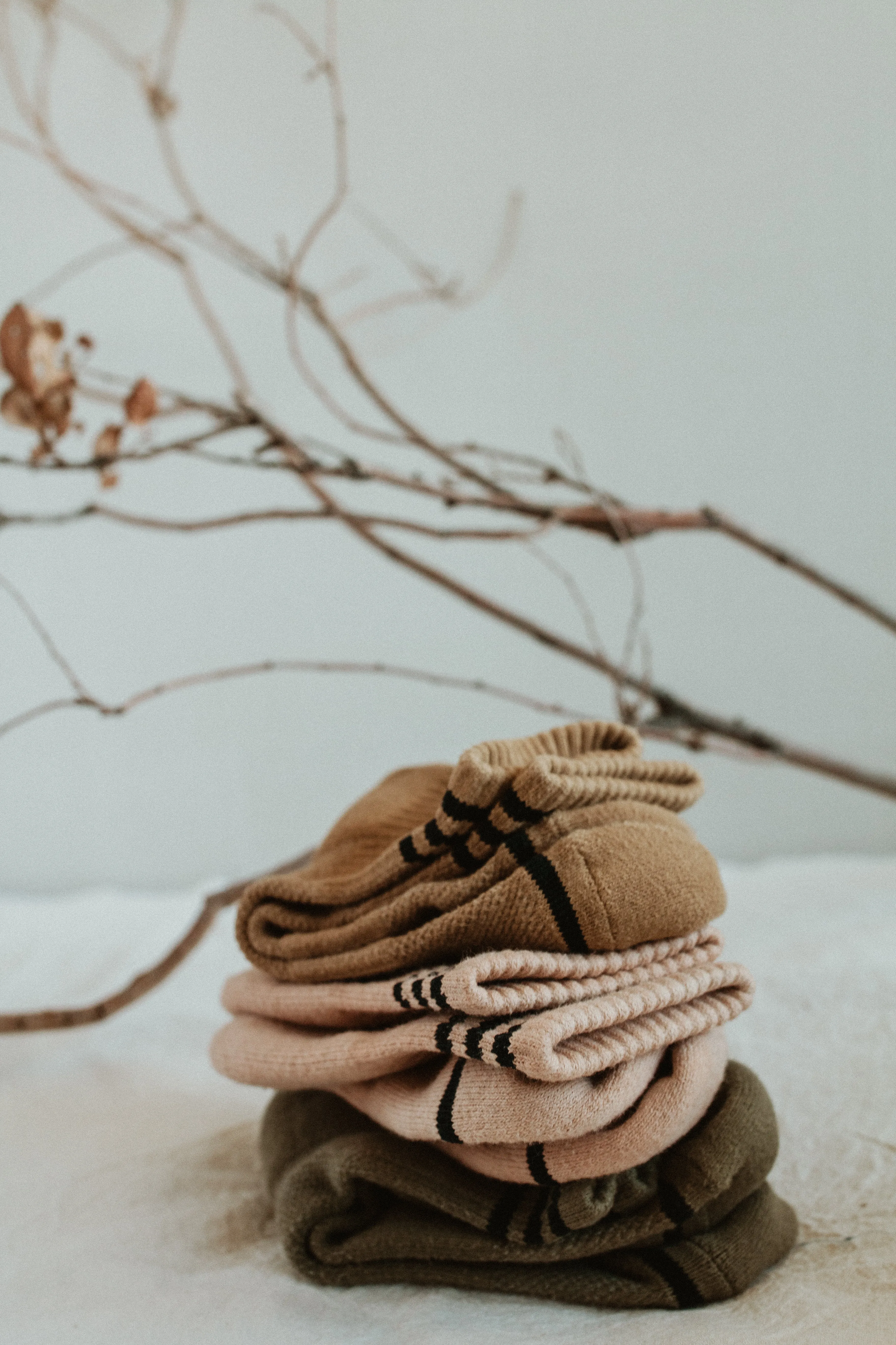 Plant dyed chunky socks - Minimalistic retro style cotton socks