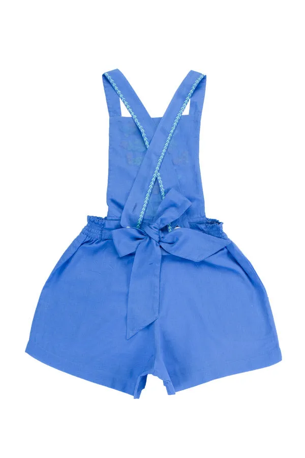 pomme sunsuit periwinkle with colour hand stitch