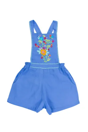 pomme sunsuit periwinkle with colour hand stitch