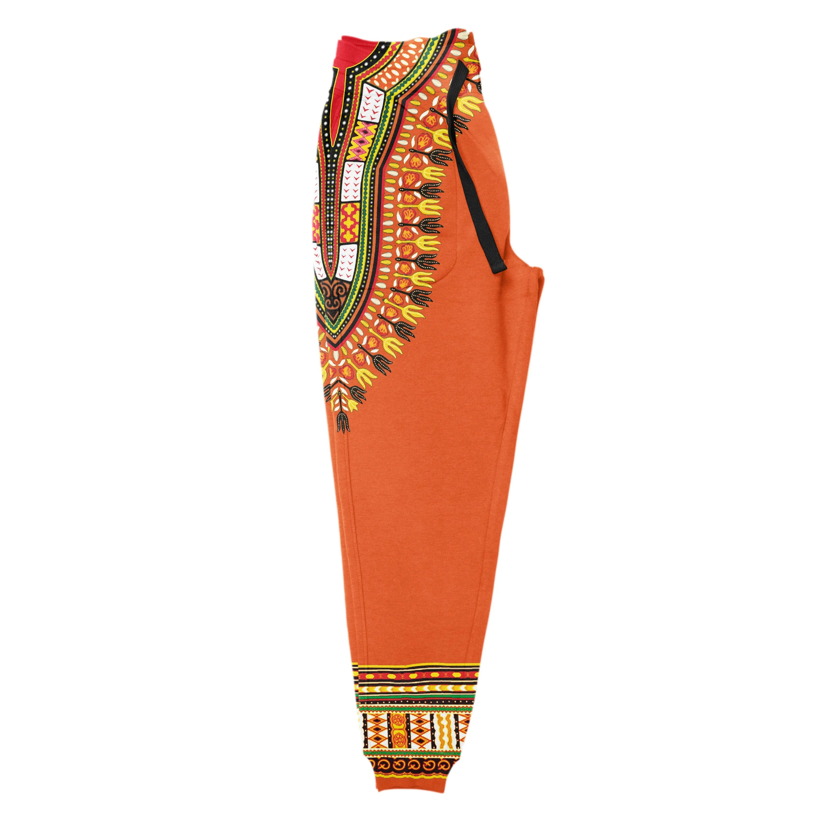 Printed Dashiki In Orange Joggers