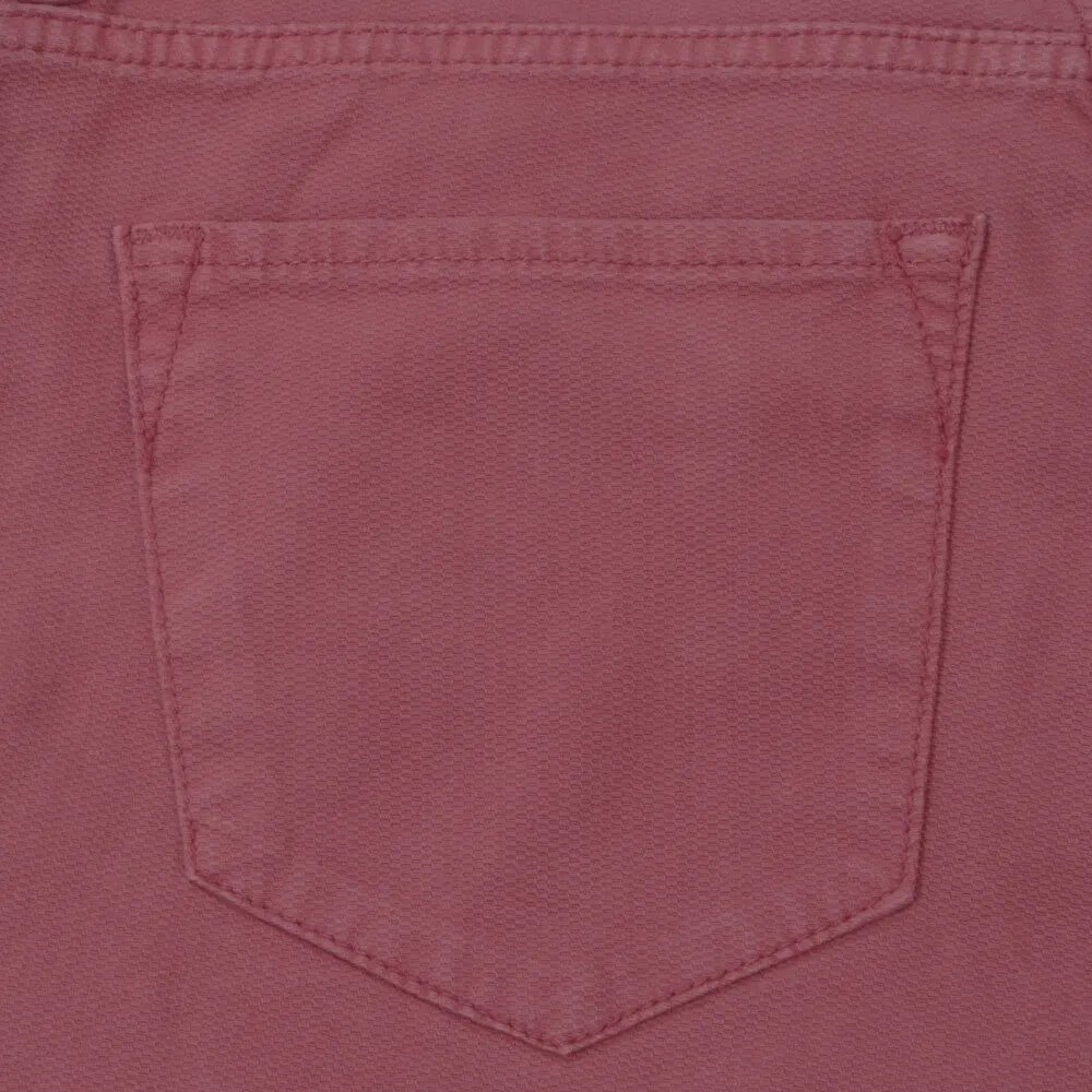 Raspberry Nailhead Five Pocket Trousers