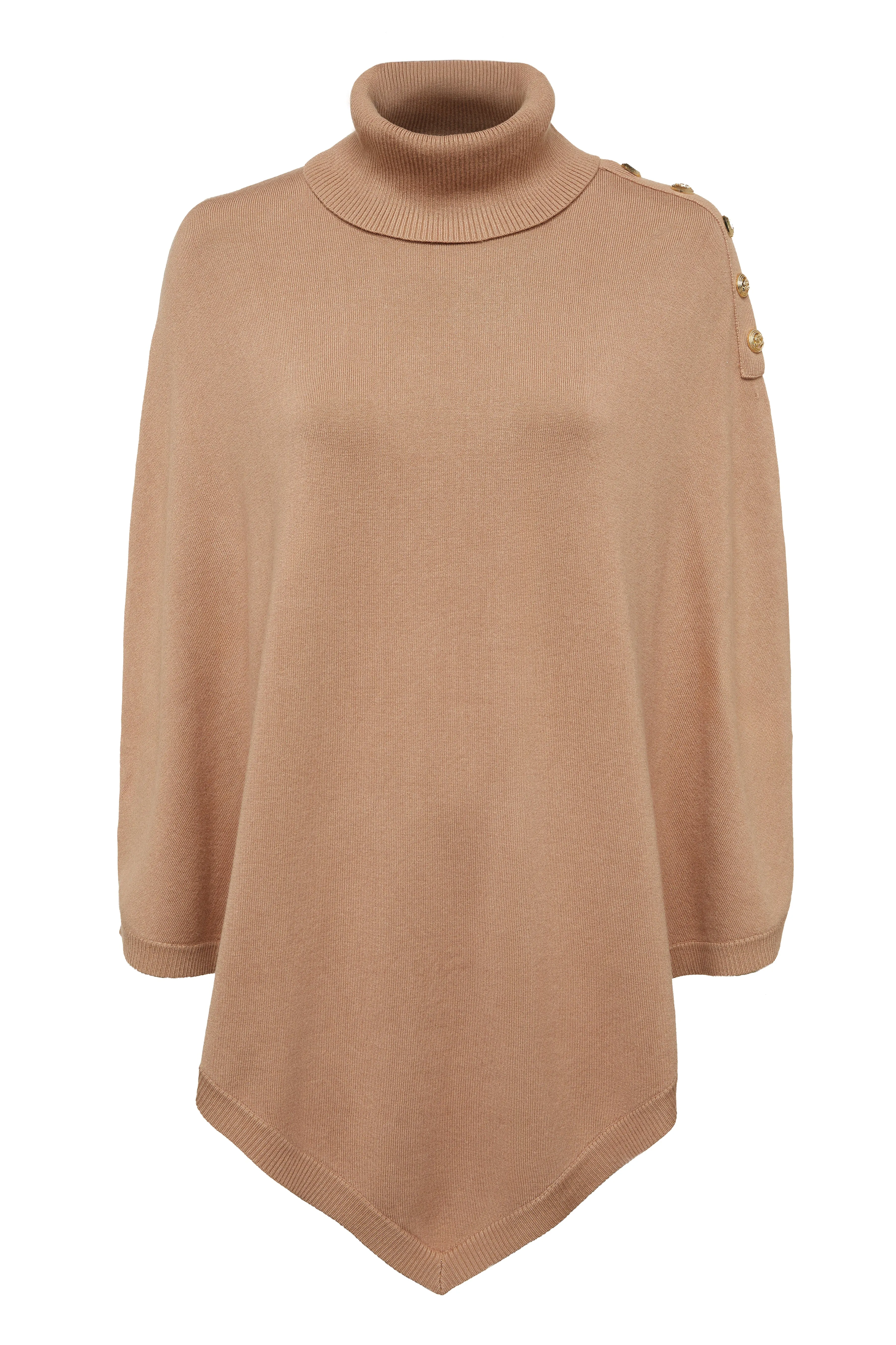 Roll Neck Cape (Camel)