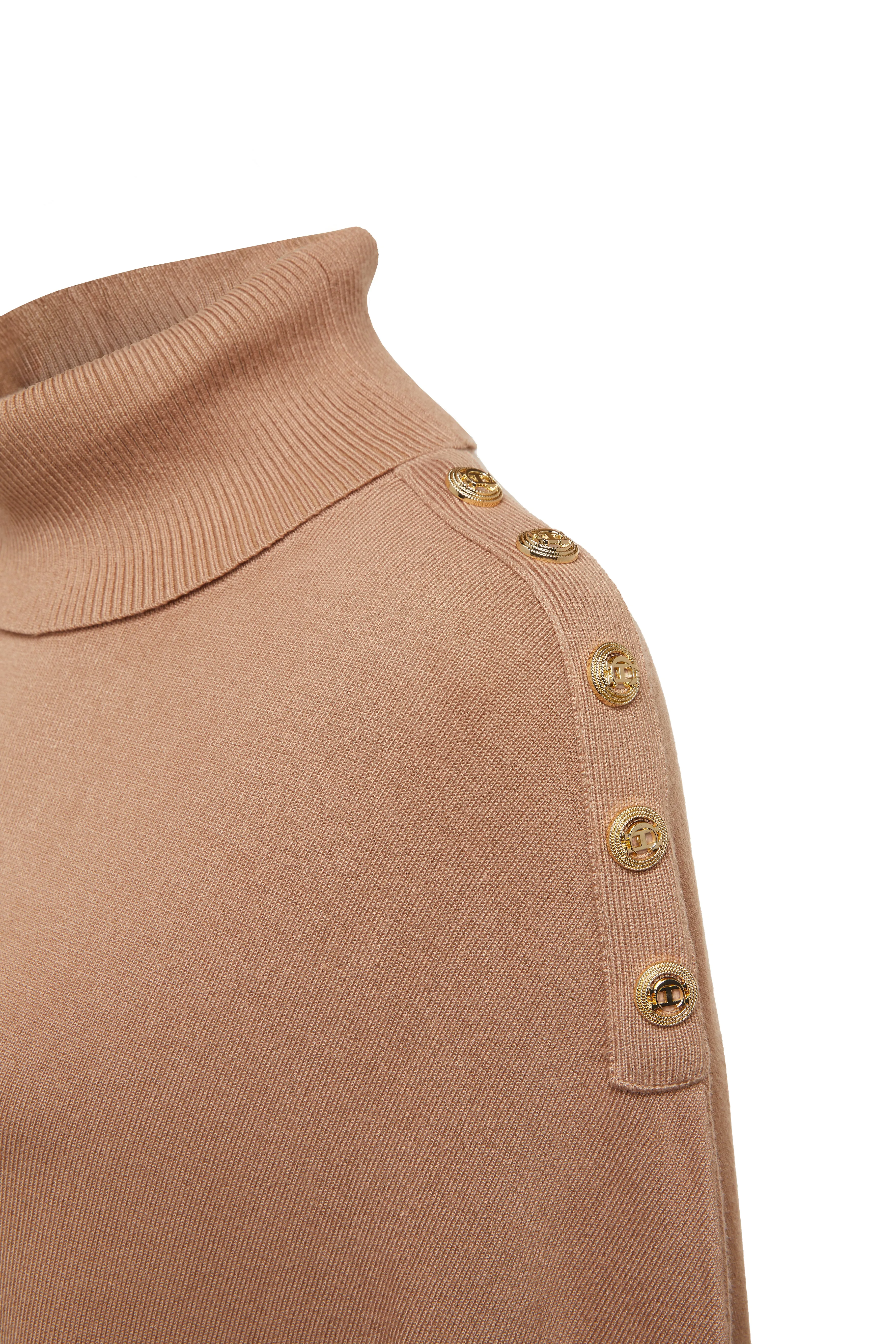 Roll Neck Cape (Camel)