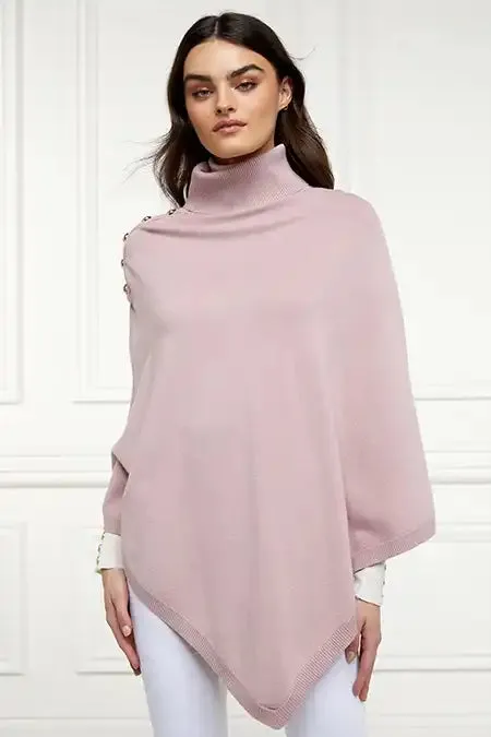 Roll Neck Cape (Soft Pink)