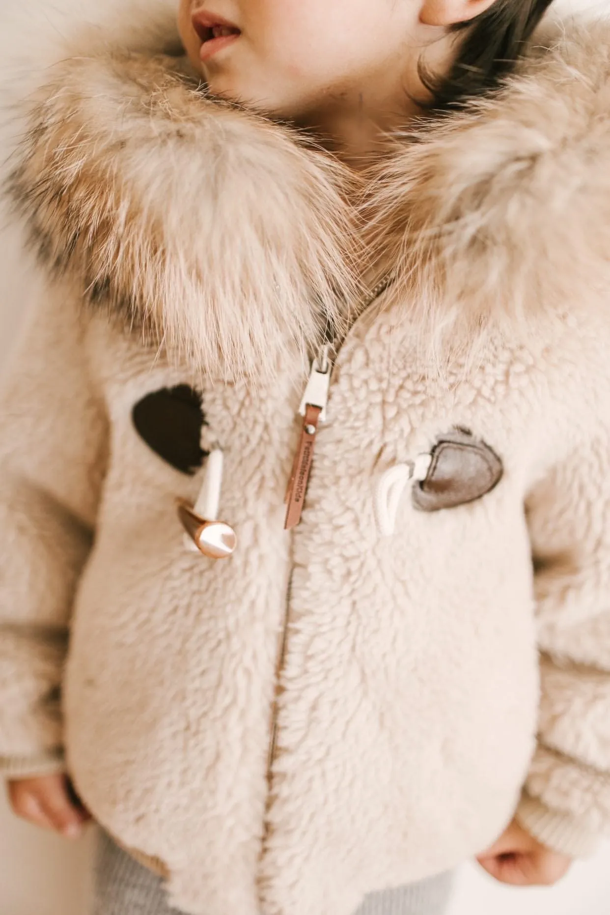 Shearling Camel Bomber Coat Faux Fur