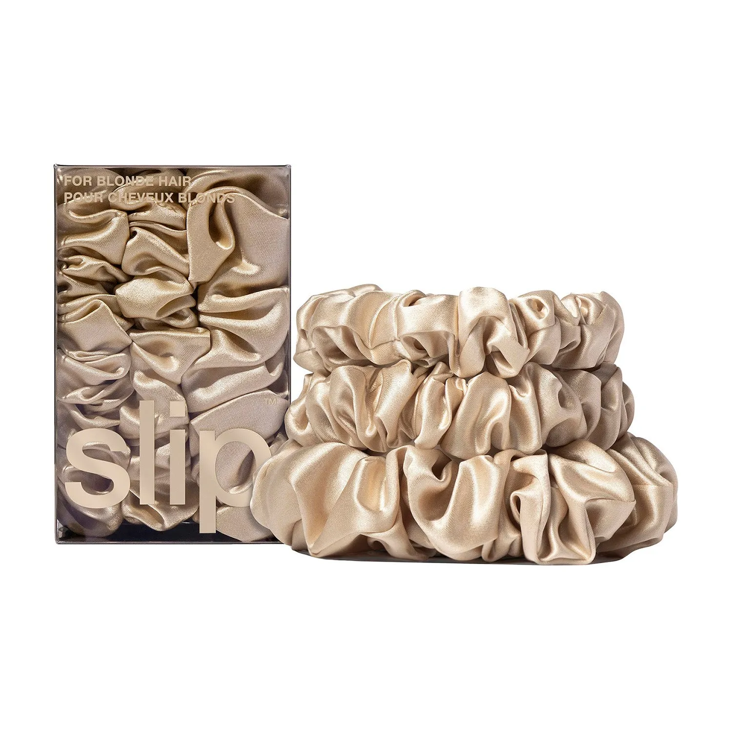 Slip Midi/Large Scrunchies Set - Blonde