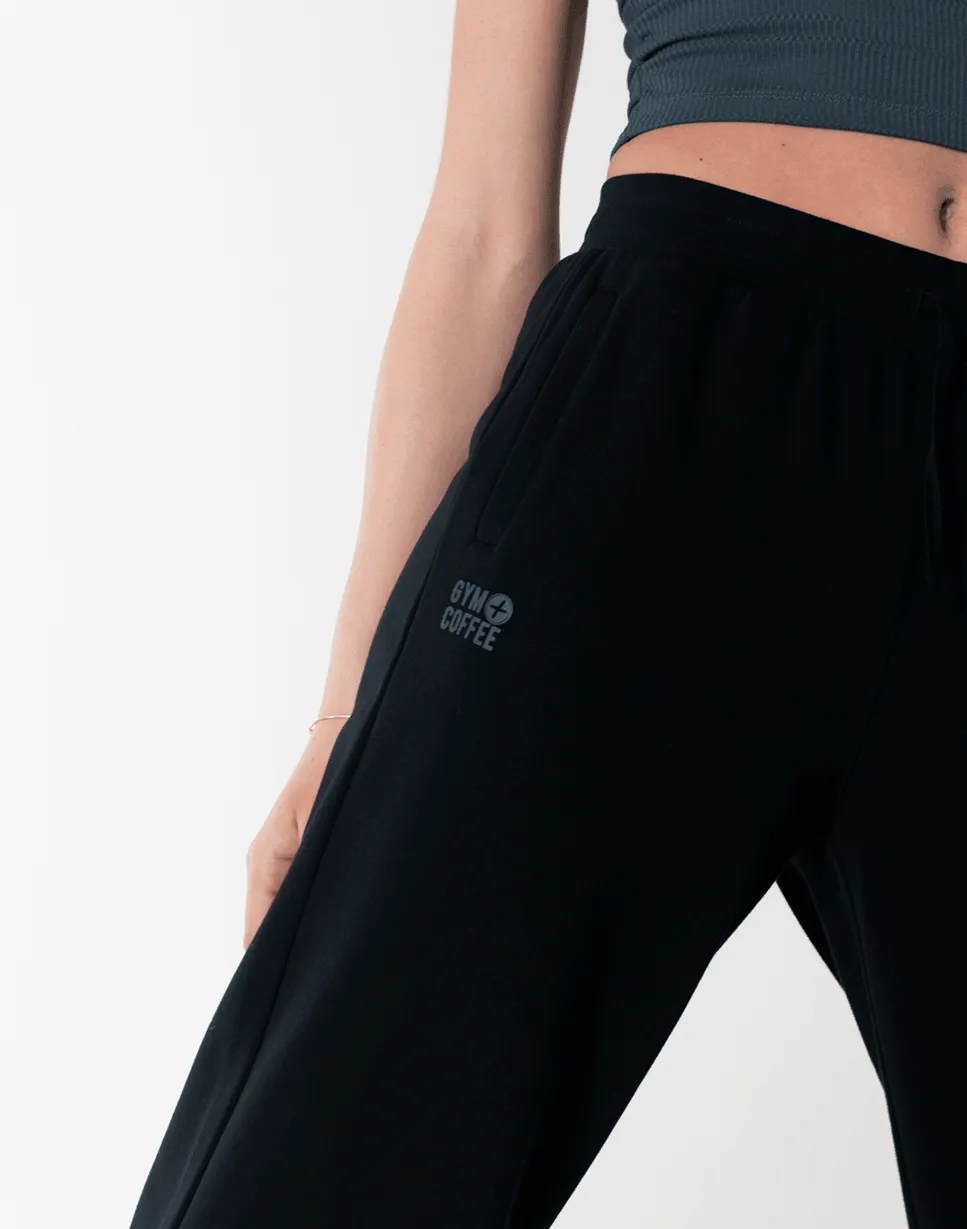 Snap Joggers in Jet Black