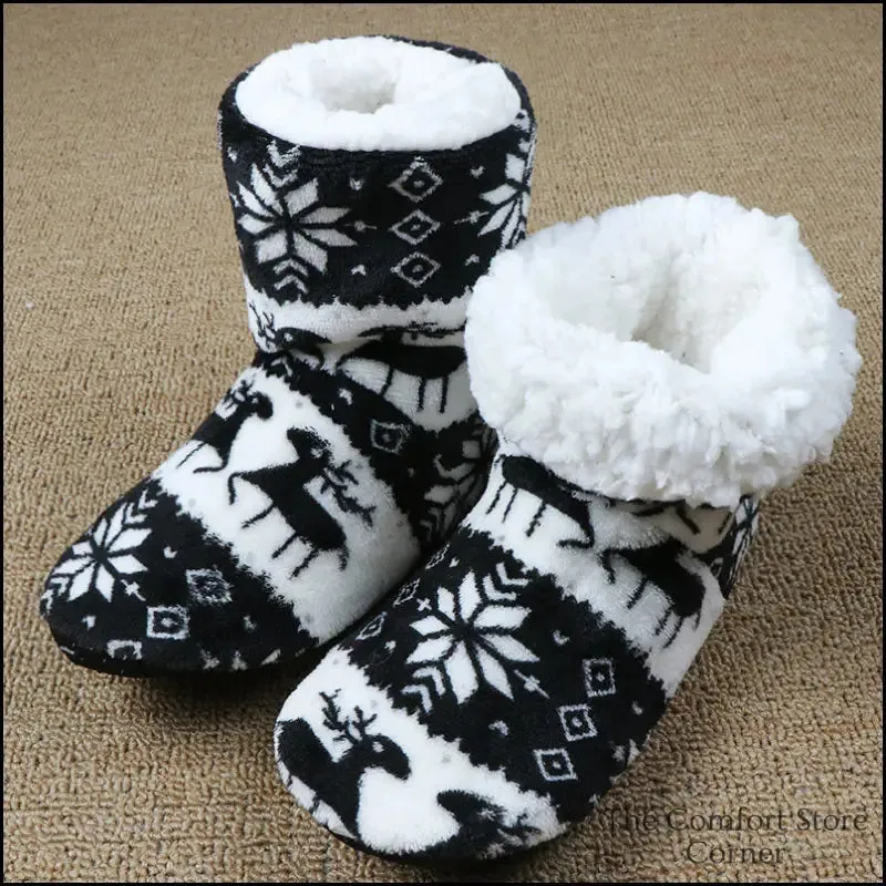 Snuggle Up in Christmas Elk Boots for Warm Holidays