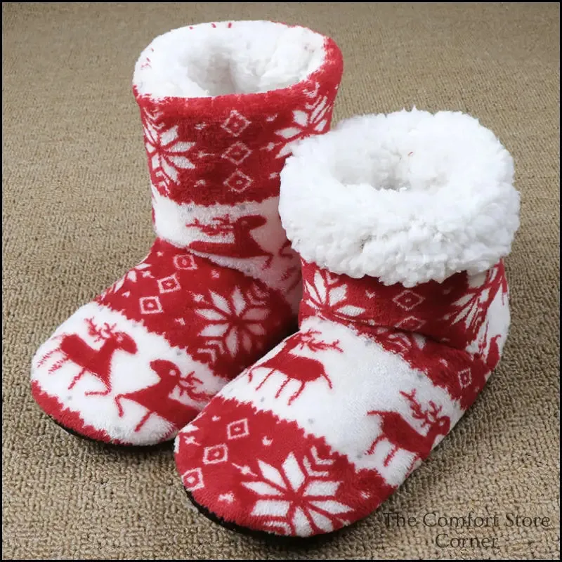 Snuggle Up in Christmas Elk Boots for Warm Holidays