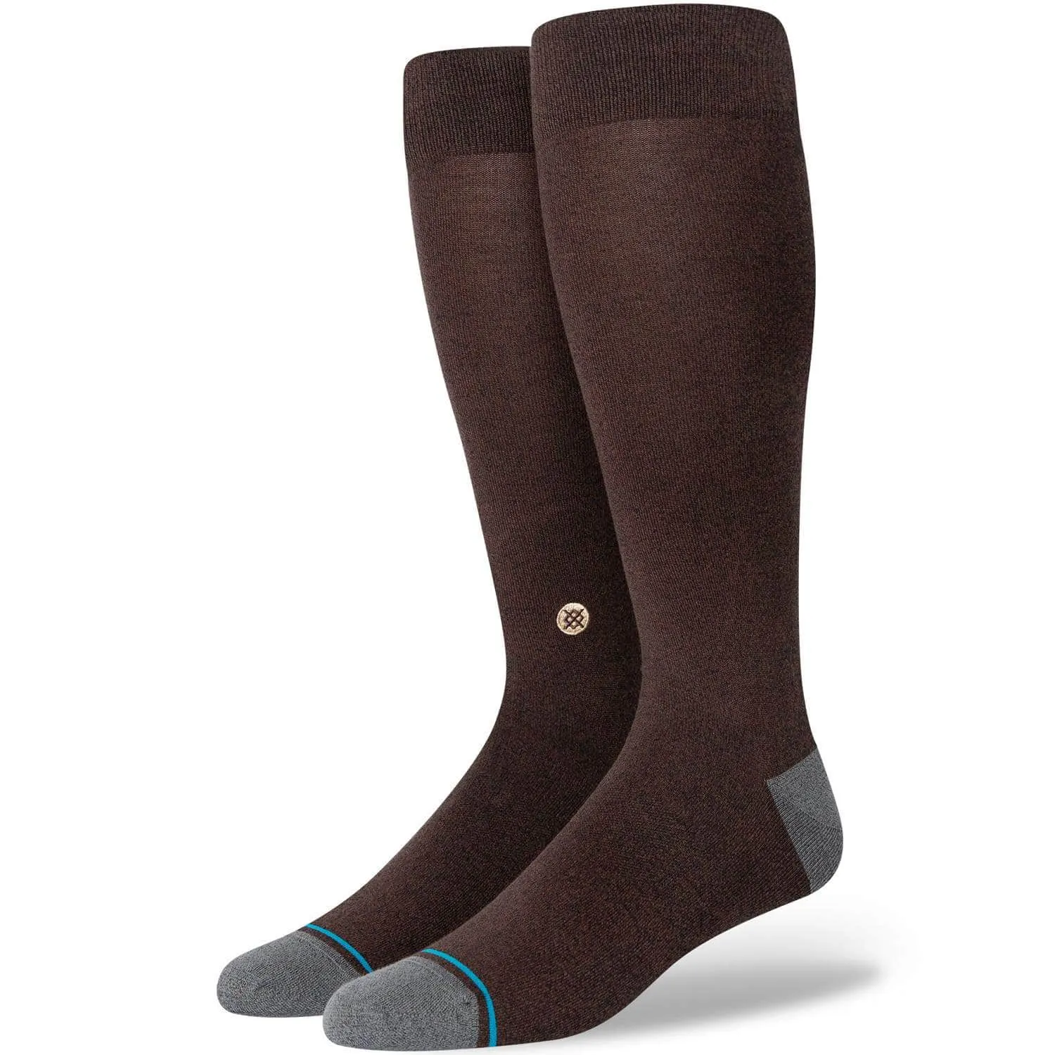 Stance Draper Over Calf Dress Socks - Brown