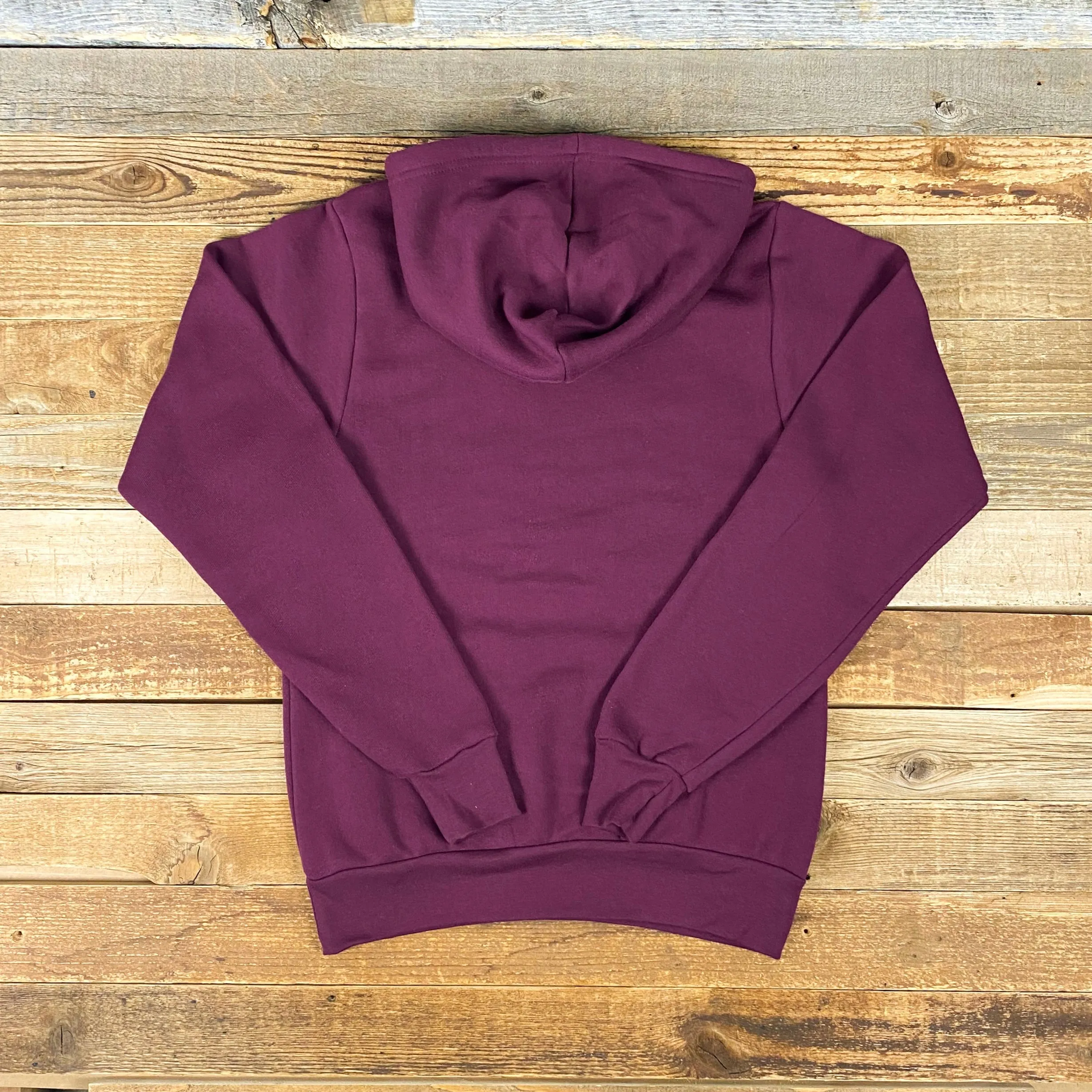 Surf Wyoming® Service Bison Fleece Hoodie - Maroon