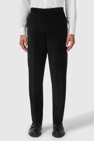 Sylvester Skinny Fit Black Velvet Tuxedo Trousers