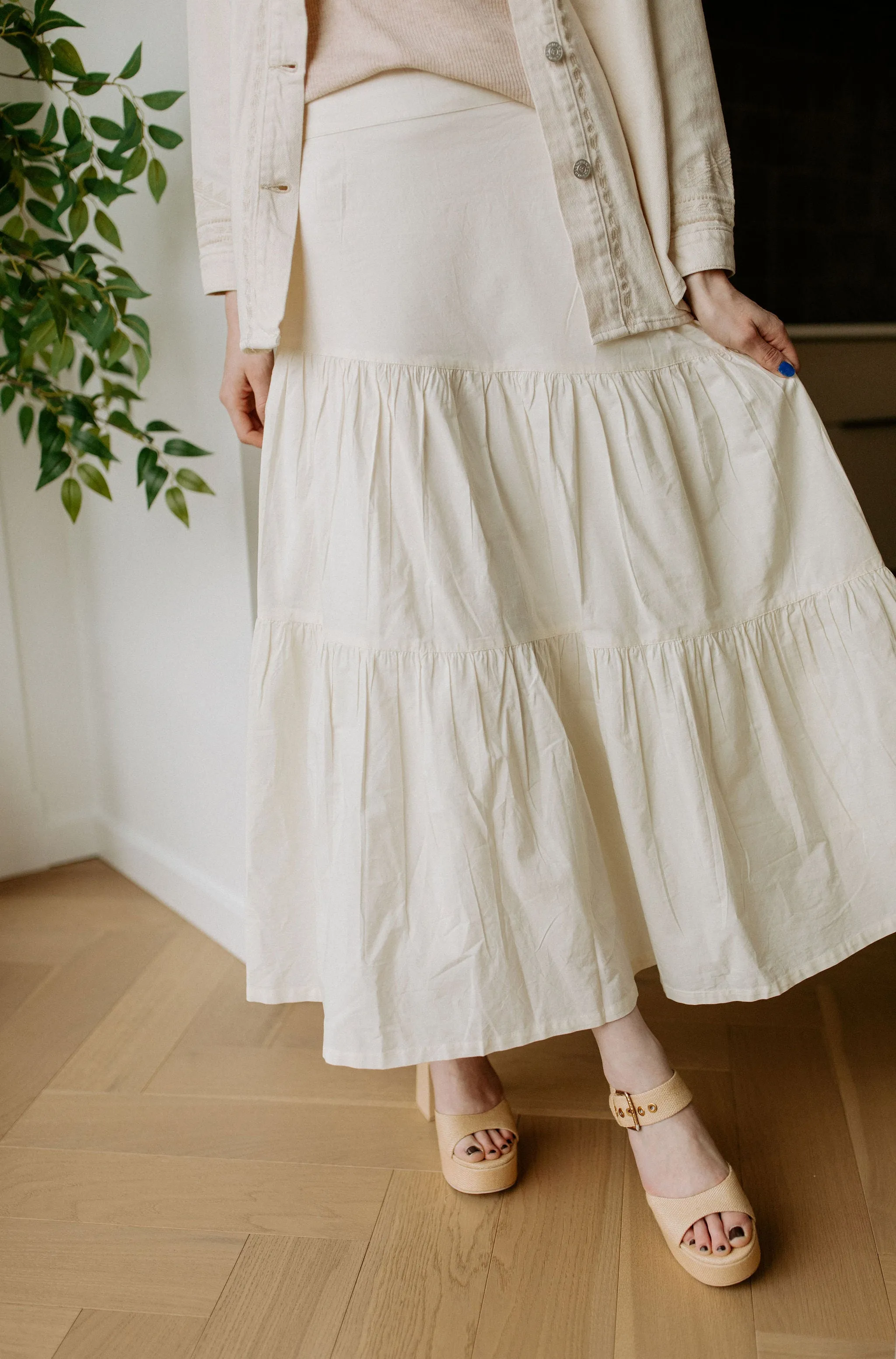 The Audrey Skirt by FRNCH - Cream