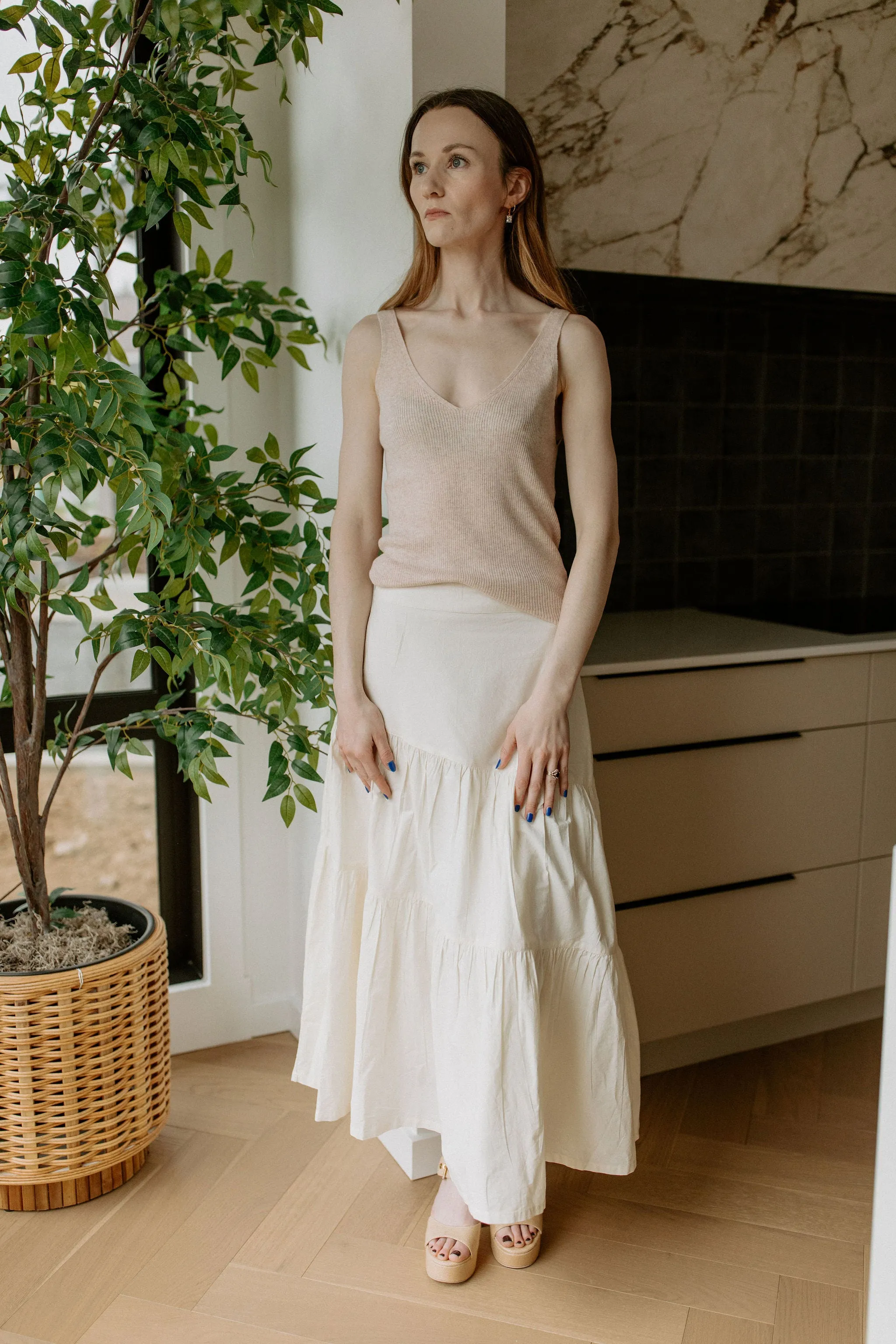 The Audrey Skirt by FRNCH - Cream